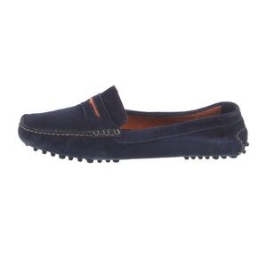 Manolo Blahnik Navy Suede Loafers